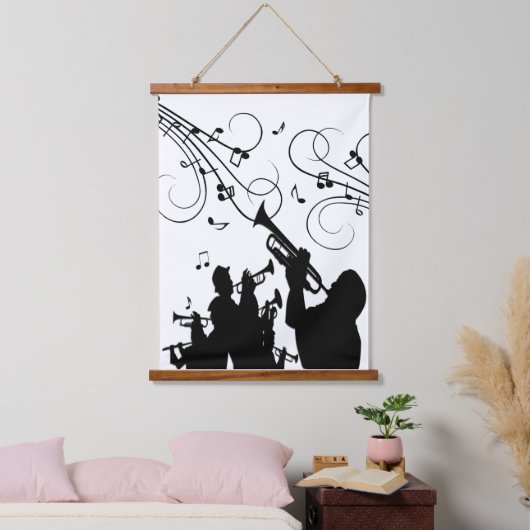 Trumpet Section Jazz Music Hangend Wandkleed (Slaapkamer)