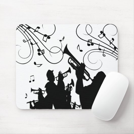Trumpet Section Jazz Music Muismat (Met muis)