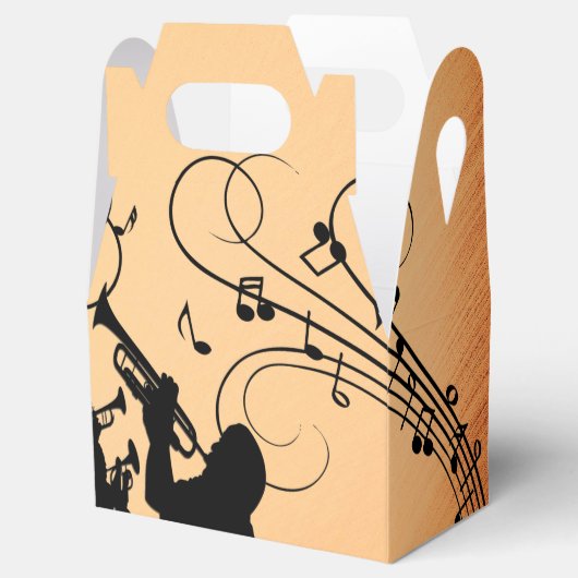 Trumpet Section Jazz Music Oranje Rust Bedankdoosjes (Geopend)