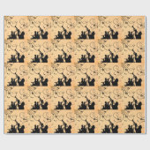 Trumpet Section Jazz Music Oranje Rust Cadeaupapier (Vlak)