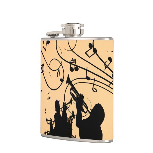 Trumpet Section Jazz Music Oranje Rust Heupfles (Links)