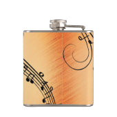 Trumpet Section Jazz Music Oranje Rust Heupfles (Achterkant)