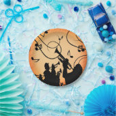 Trumpet Section Jazz Music Oranje Rust Papieren Bordje (Feest)