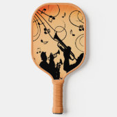 Trumpet Section Jazz Music Oranje Rust Pickleball Paddle (Achterkant)