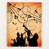 Trumpet Section Jazz Music Oranje Rust Planner (Voorkant)
