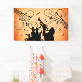 Trumpet Section Jazz Music Oranje Rust Spandoek (Insitu)