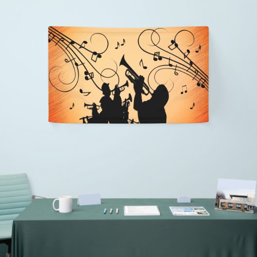 Trumpet Section Jazz Music Oranje Rust Spandoek (Beurs)