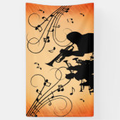 Trumpet Section Jazz Music Oranje Rust Spandoek (Verticaal)