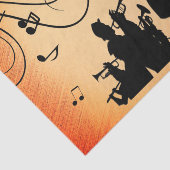 Trumpet Section Jazz Music Oranje Rust Tissuepapier (Detail)