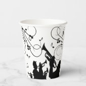 Trumpet Section Jazz Music Papieren Bekers (Achterkant)