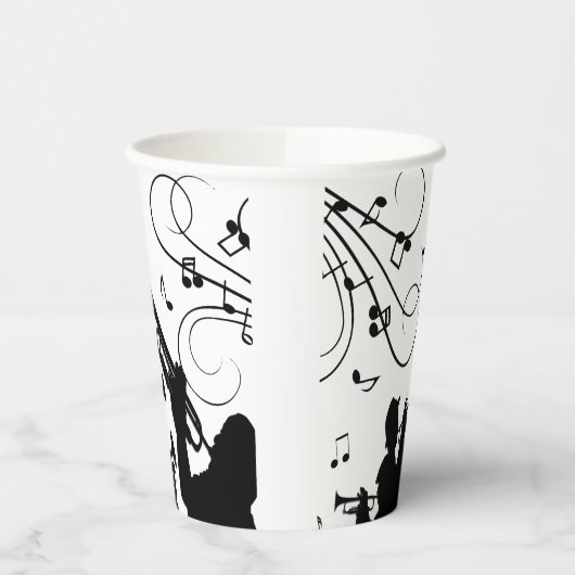 Trumpet Section Jazz Music Papieren Bekers (Links)