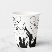 Trumpet Section Jazz Music Papieren Bekers (Voorkant)