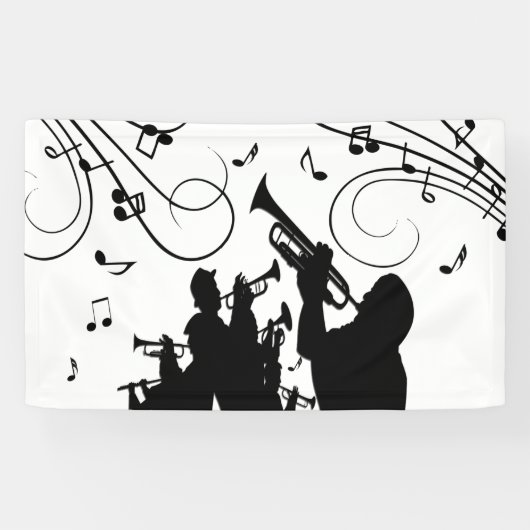Trumpet Section Jazz Music Spandoek (Horizontaal)