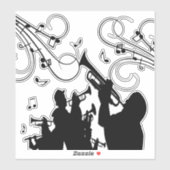 Trumpet Section Jazz Music Sticker (Vel)