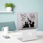 Trumpet Section Jazz Music Sticker (Laptop op bureau)