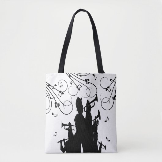 Trumpet Section Jazz Music Tote Bag (Voorkant)