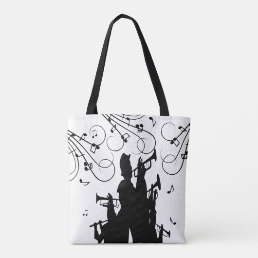Trumpet Section Jazz Music Tote Bag (Achterkant)