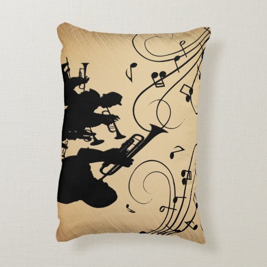 Trumpet Section Robuuste muziek Accent Kussen (Achterkant (Verticaal))