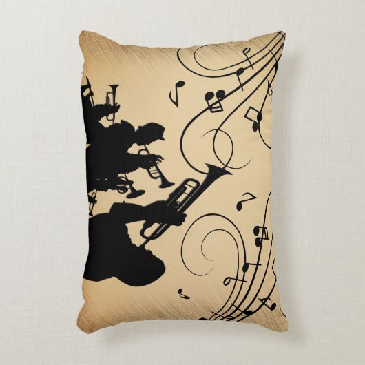Trumpet Section Robuuste muziek Accent Kussen (Voorkant(Verticaal))