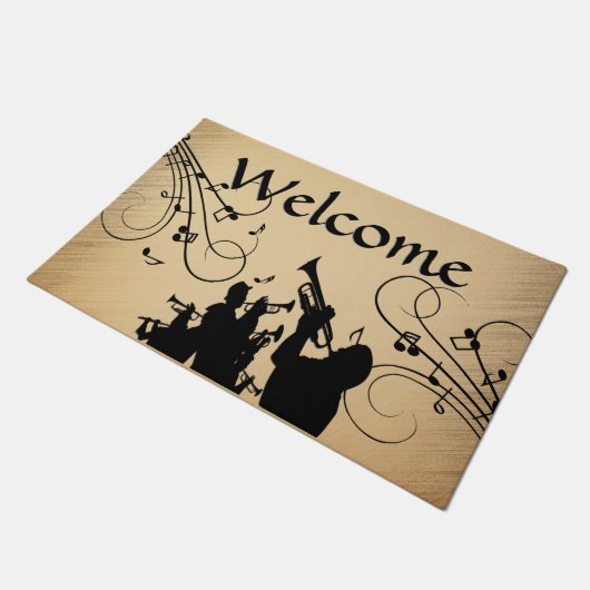 Trumpet Section Robuuste muziek Deurmat (Schuin)