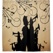 Trumpet Section Robuuste muziek Douchegordijn (Voorkant)