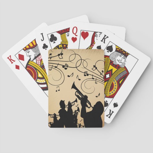 Trumpet Section Robuuste muziek Pokerkaarten (Achterkant)