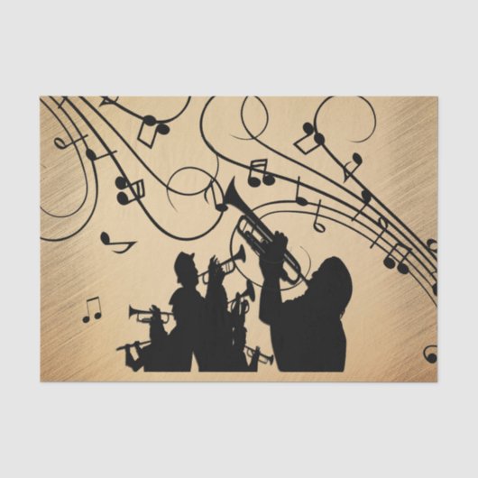 Trumpet Section Robuuste muziek Tissuepapier (Voorkant)