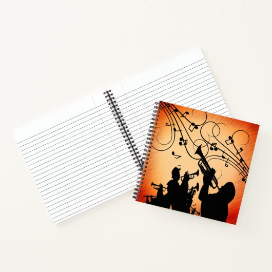 Trumpet Section Rustic Music Notitieboek (Binnen)