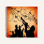 Trumpet Section Rustic Music Notitieboek (Voorkant)