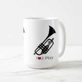 Trumpet silhouette mok (Voorkant rechts)