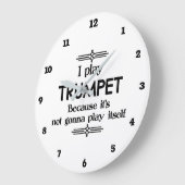 Trumpet - Speel zelf Funny Deco Music Grote Klok (Hoek)
