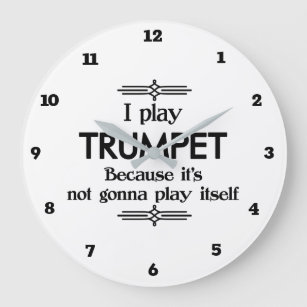 Trumpet - Speel zelf Funny Deco Music Grote Klok