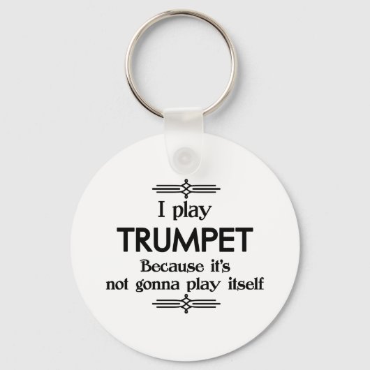 Trumpet - Speel zelf Funny Deco Music Sleutelhanger (Voorkant)
