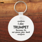Trumpet - Speel zelf Funny Deco Music Sleutelhanger (Voorkant)