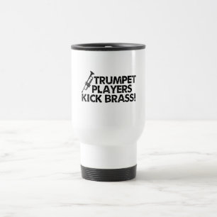 Trumpet spelers Kick Brass. Reisbeker