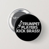 Trumpet spelers Kick Brass. Ronde Button 5,7 Cm (Voorkant /achterkant)