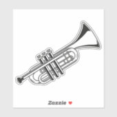 Trumpet Sticker Music School Marking Band (Vel)