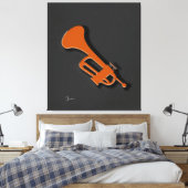 Trumpet Streted Canvas Afdrukken (Insitu (Slaapkamer))
