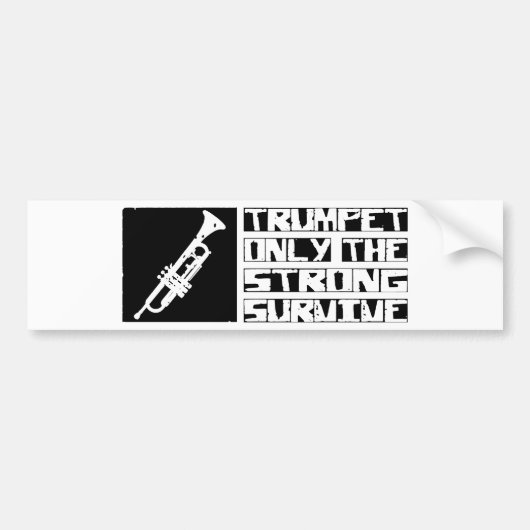 Trumpet Survive Bumpersticker (Voorkant)
