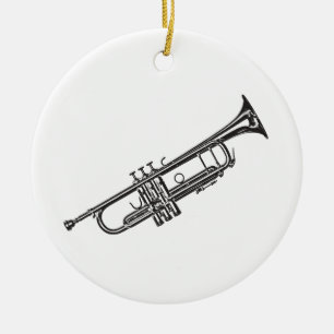 Trumpet "Tekening" Keramisch Ornament