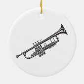 Trumpet "Tekening" Keramisch Ornament (Achterkant)