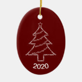 Trumpet-tekstkerstboom Keramisch Ornament (Voorkant)