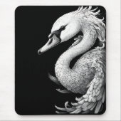"Trumpet the Swan" Portrait Mouse Pad Muismat (Voorkant)