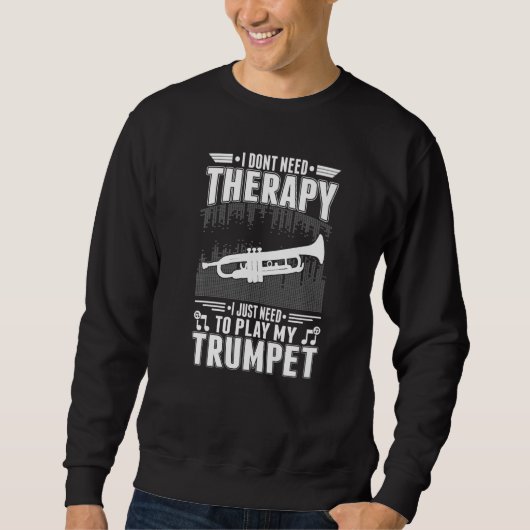 Trumpet Therapy Trumpet Player Trumpeter Premium Trui (Voorkant)
