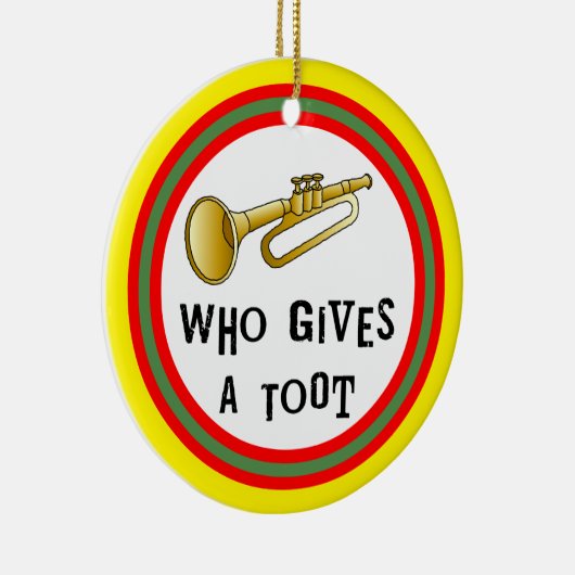 Trumpet Toot Keramisch Ornament (Rechts)