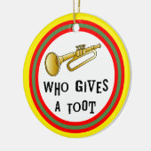Trumpet Toot Keramisch Ornament (Links)