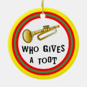 Trumpet Toot Keramisch Ornament (Achterkant)
