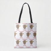 Trumpet Tribe Brown Cat Pattern Tote Bag (Voorkant)