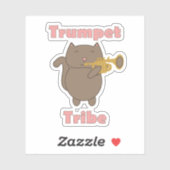 Trumpet Tribe Cat Music Sticker (Vel)