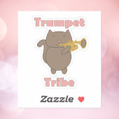Trumpet Tribe Cat Music Sticker